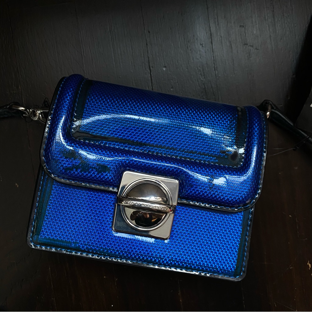 Brand New Marc By Marc Jacobs Electric Blue Handbag Purse